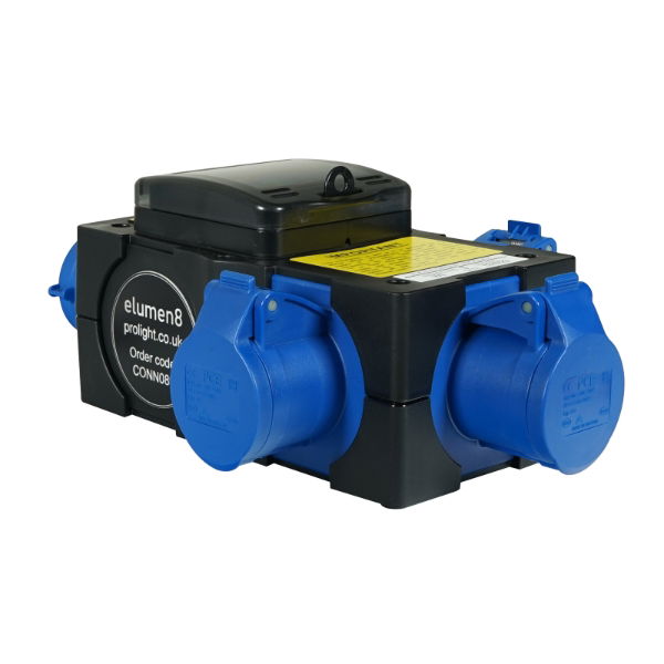 ST ANTON Distribution Box 32A 240V In, 3 x 16A 240V Out, DMM