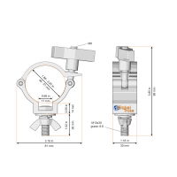 Narrow Half Coupler Outdoor Black (812INOUTDOOR-B)