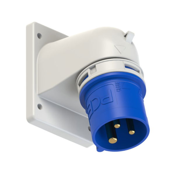 32A 230V 2P+E Flanged Angled Inlet 77723-6
