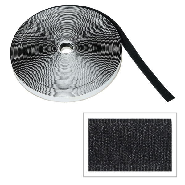 25m Hook Tape, 20mm Black