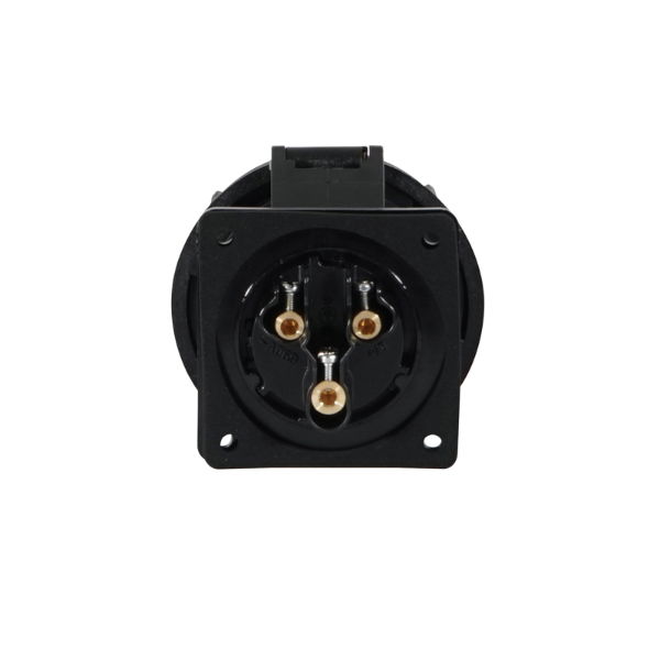 32A 230V 2P+E Panel Socket, Black (3232-6x)