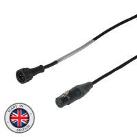 1m DMX Hydralock Male to Neutrik XLR 3-Pin Female Cable