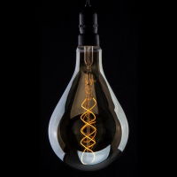 4W Dimmable LED PS160 Smoked Spiral Filament Lamp 2200K ES