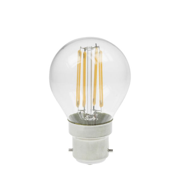 4W Dimmable LED Filament Golf Ball Lamp 2,700K BC