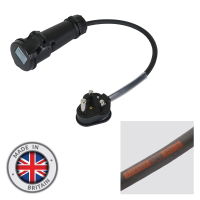 0.35m 1.5mm 15A Male – 16A Mennekes Female Adaptor Cable