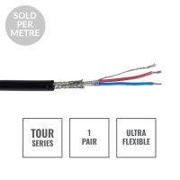 TOUR Screened 1 Pair DMX Cable DMX1PRB-TPU, Cut Length