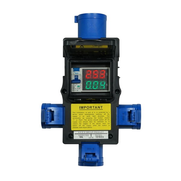ST ANTON Distribution Box 32A 240V In, 3 x 16A 240V Out, DMM