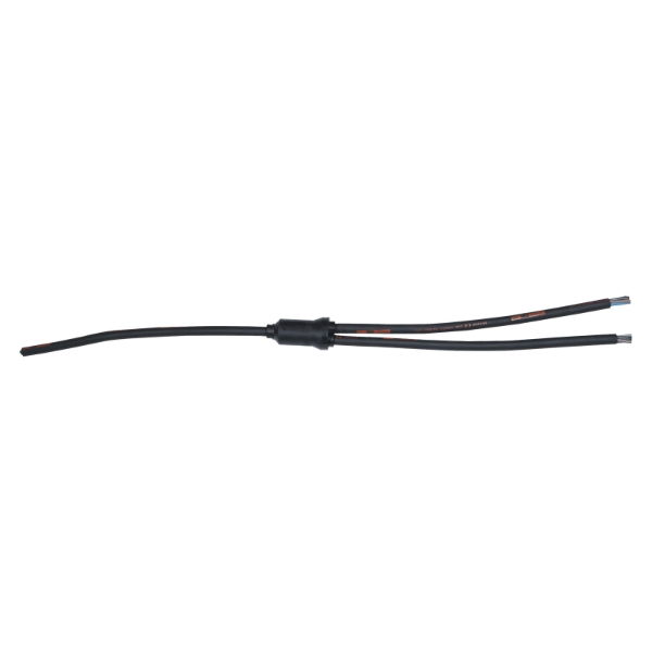 Moulded Y Split, 2 Way 1.5m Tails - 6mm 3C Bare Ends