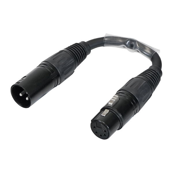 DMX Adaptor 3-Pin Male XLR - 5-Pin Female XLR