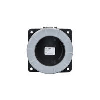 125A 400V 3P+E Black Panel Socket (3445-7)