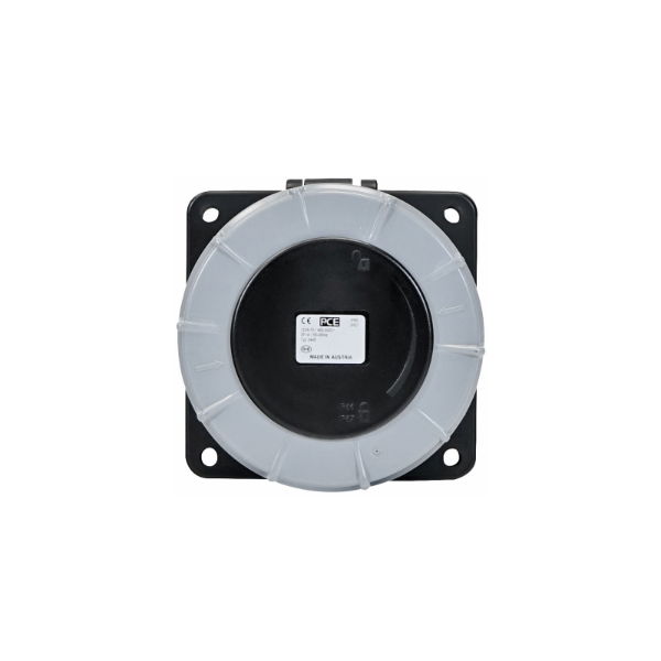 125A 400V 3P+E Black Panel Socket (3445-7)