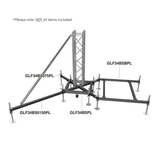 Ground Support F34 PL BS0-75 Steel Outrigger 0.75m