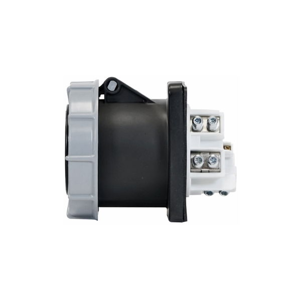 125A 400V 3P+E Black Panel Socket (3445-7)