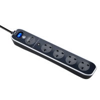 2m 13A Surge Protected 4 Gang with USB SRGLSU42PB-MP