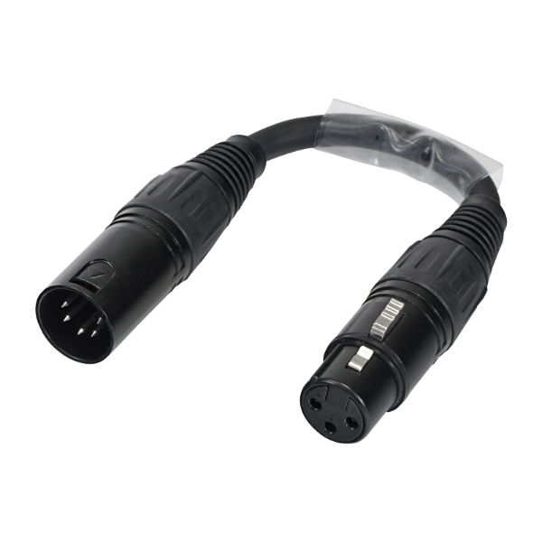 DMX Adaptor 5-Pin Male XLR - 3-Pin Female XLR