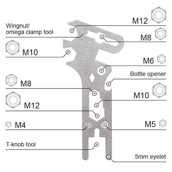 Wingnut Spanner Multi-tool