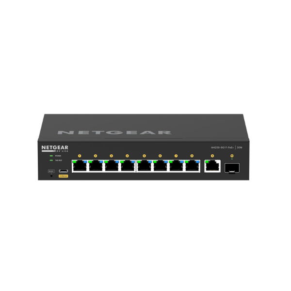 M4250-9G1F-PoE+ Fully Managed Desktop Switch, GSM4210PD-100EUS