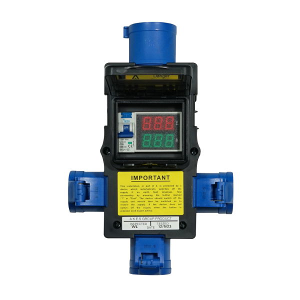 ST ANTON Distribution Box 32A 240V In, 3 x 16A 240V Out, DMM