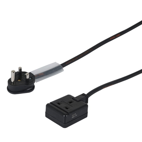 0.35m 1.5mm 15A Male – 13A Female Adaptor Cable