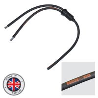 Moulded Y Split, 2 Way 1.5m Tails - 6mm 3C Bare Ends